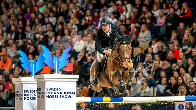 Peder Fredricson and H&M All In, Sweden International Horse Show 2019. Photo credit: Roland Thunholm