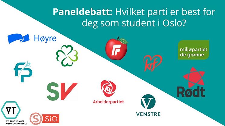 Presseinvitasjon til paneldebatt med oslopolitikerne 26.04: ﻿Hvilket parti er best for deg som student i Oslo?