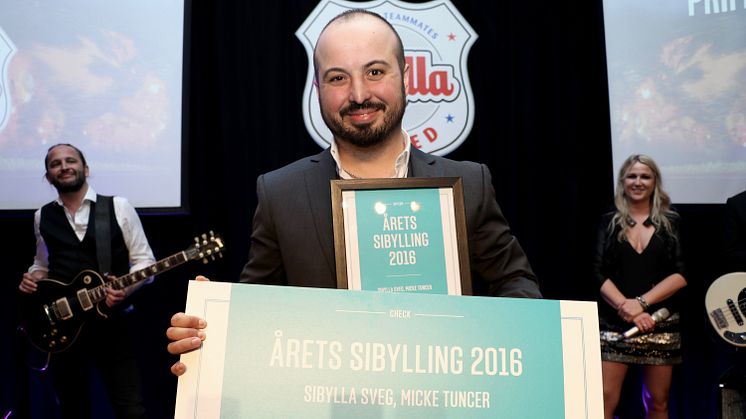 Micke Tuncer från Sibylla Sveg utsågs till Årets Sibylling 2016 vid den årliga Sibylla United-galan.