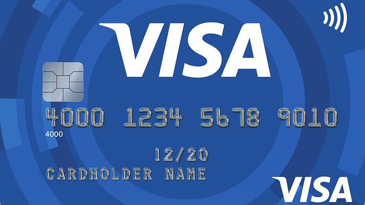 Visa Muster-Kreditkarte kontaktlos 