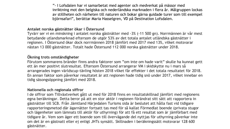 Ökning av kommersiella gästnätter i Jämtland Härjedalen trots sommarens bränder