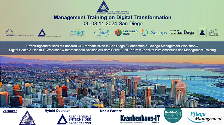 03.-08.11.2024 Management Training on Digital Transformation in Healthcare, USA, San Diego
