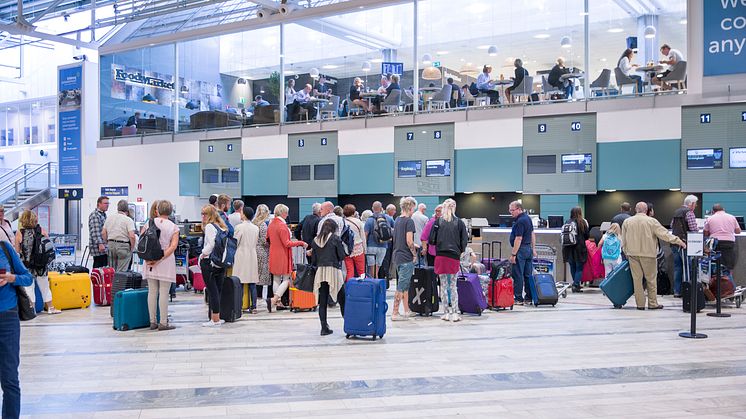 Stor ökning av flygresenärer från Landvetter
