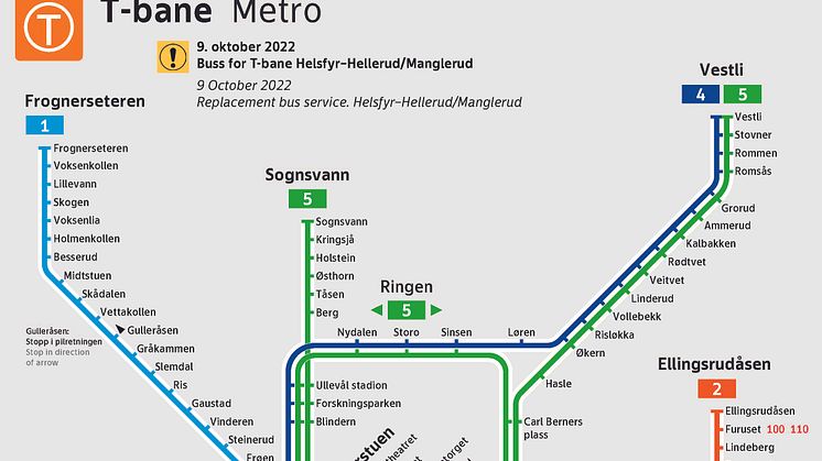 Buss for bane kveldstid lørdag 8. oktober og hele søndag 9. oktober