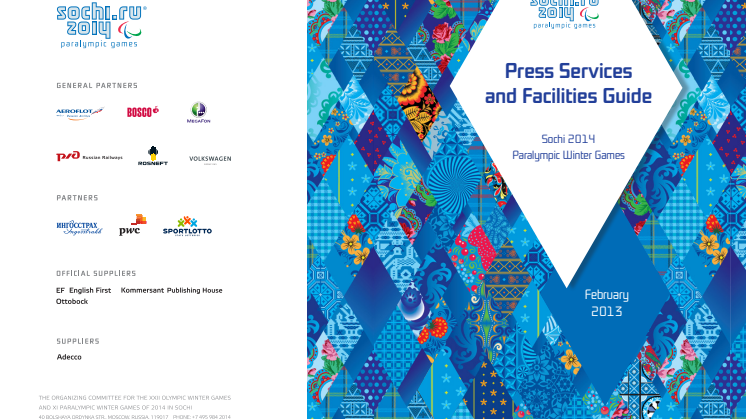 Pressinformation inför Paralympics Sotji 2014