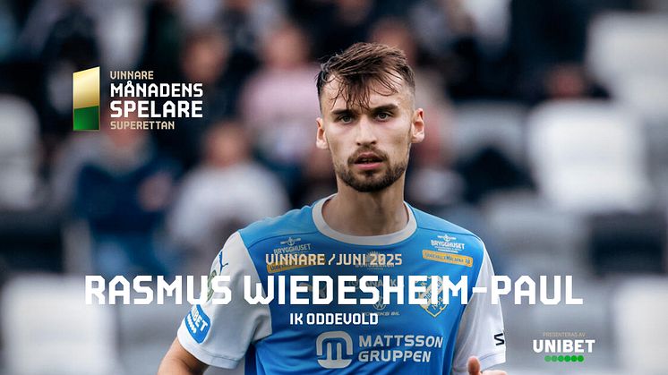 Superettans bästa i juni: Wiedesheim-Paul och Abdulic tar hem utmärkelserna