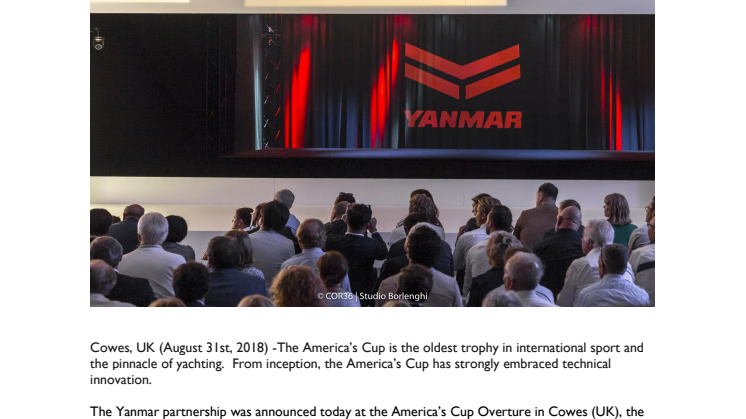 Yanmar joins 36th America’s Cup as Official Marine Supplier