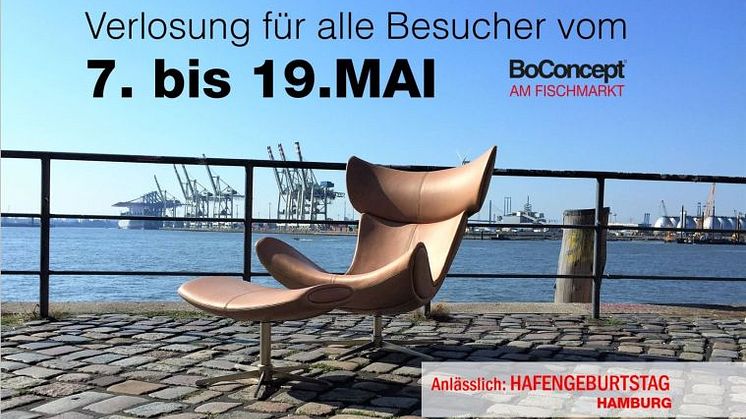 BoConcept am Fischmarkt und BoConcept am Gänsemarkt: Verlosung 7.-19.Mai zum Hafengeburtstag 