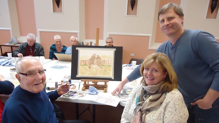 Sunderland stroke survivors enjoy art therapy thanks to donation from daughter in law