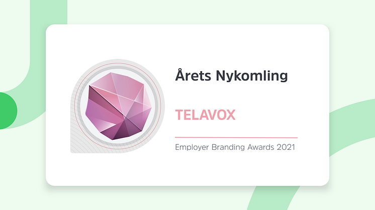 Årets nykomling Universum Employer Branding Awards 2021