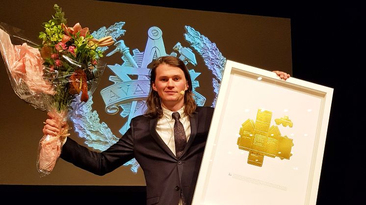 Petter Bengtsson, VD på Zynka BIM,  är vinnare av Guldhuset 2018