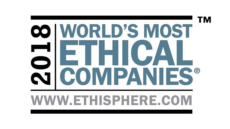 Kåret til et av verdens mest etiske selskap for åttende år på rad