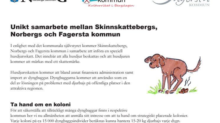 Unikt samarbete kring dyngbaggar mellan Skinnskattebergs, Norbergs och Fagersta kommuner.
