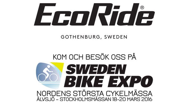 EcoRide - Nya elcyklar 2016 - framtiden är här på Sweden Bike Expo 2016