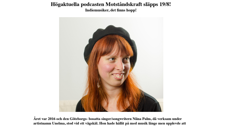  Högaktuella podcasten Motståndskraft släpps 19/8!