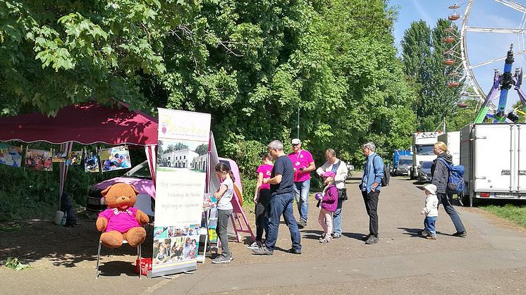 Markkleeberger Stadtfest und Highland Games: Ehrenamtler werben für Bärenherz