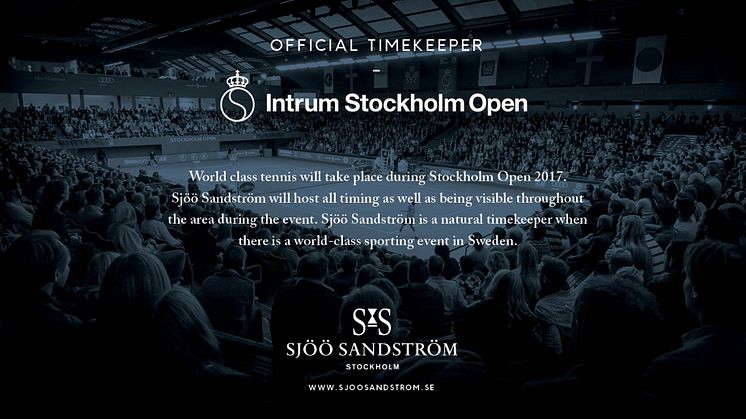 Sjöö Sandström - Official Timekeeper, Intrum Stockholm Open 2017