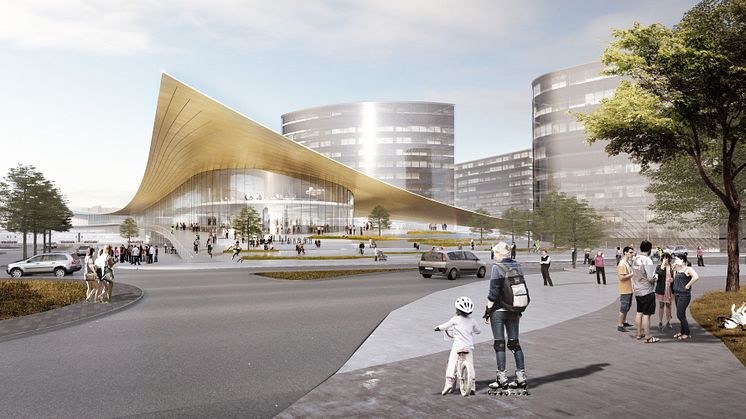 Just nu arbetar Tyréns med Västerås nya resecentrum. Illustration: BIG 