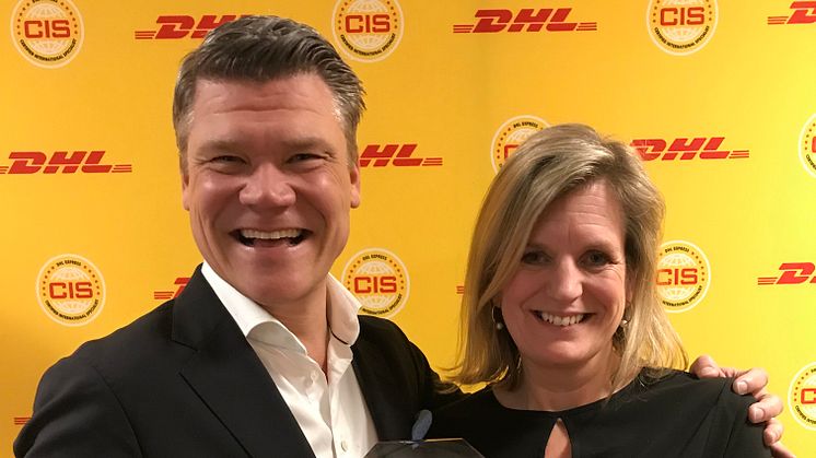 Peter Ervasalo, vd, och Lisa Göthberg, HR-chef, DHL Express Sverige