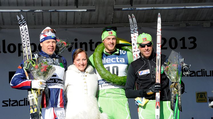  Jörgen Aukland och Laila Kveli vann Vasaloppet 2013