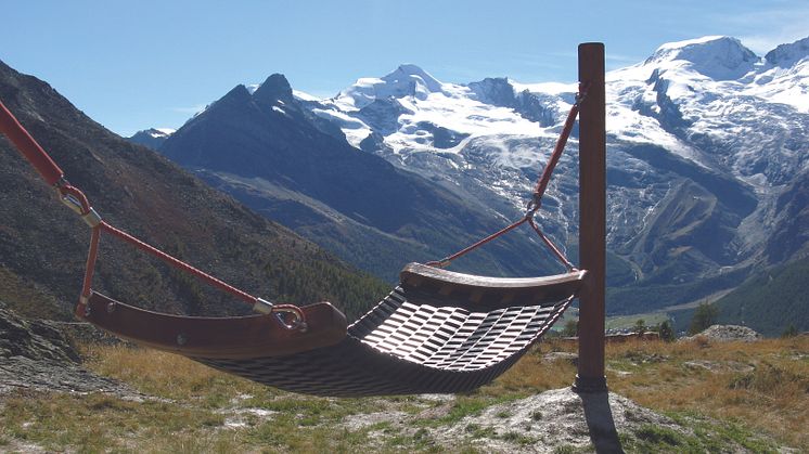 Wellness- und Genussweg auf der Alp Kreuzboden in Saas Fee (Wallis)