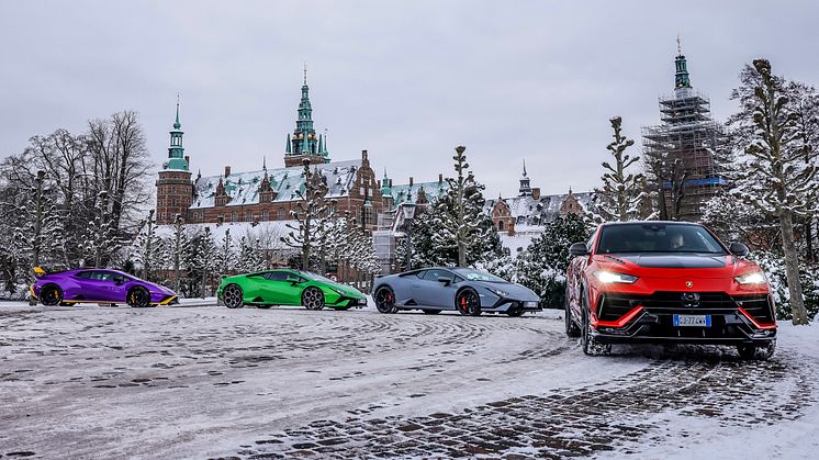 Lamborghini Winter Drive: Iskall procession av supersportbilar genom Danmark och Sverige