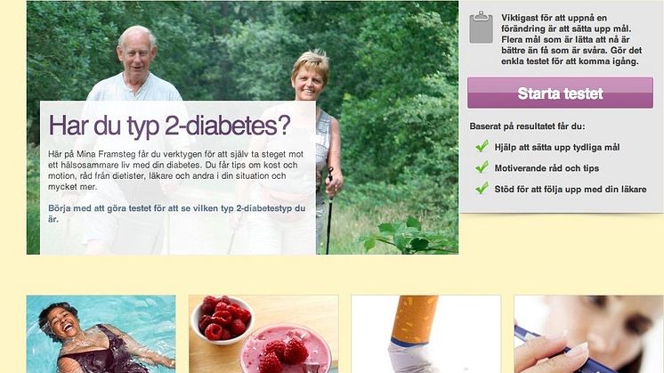 Diabetesalliansen lanserar MinaFramsteg; ny motiverande patientsajt om typ 2-diabetes