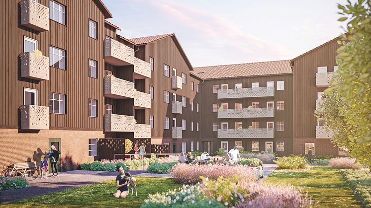 Familjebostäders landshövdingehus i Kungsladugård, Majorna                      bild: Okidoki Arkitekter