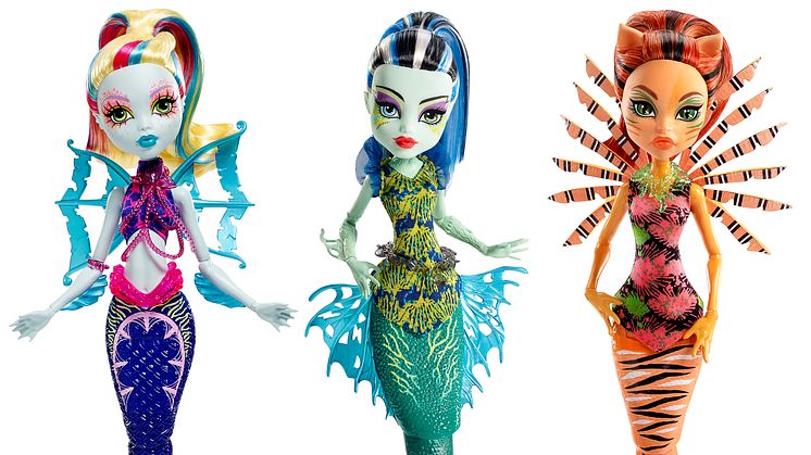 Monster High "Das grosse Schreckensriff" - Leuchtende Monsterfische Puppen Sortiment