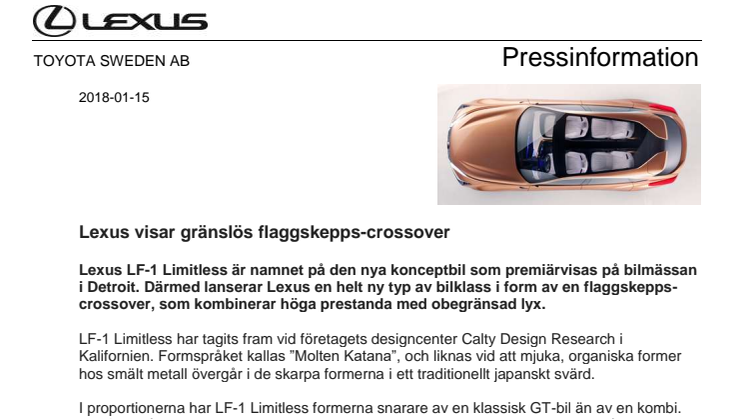 Lexus visar gränslös flaggskepps-crossover