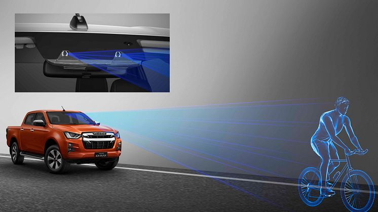 Nya Isuzu D-Max sätter ny standard för pickuper när det gäller säkerhet med sitt nya, avancerade förarassistanssystem ADAS.