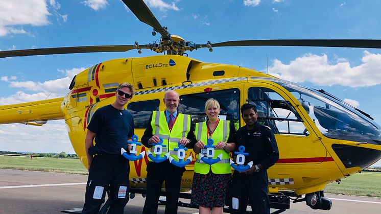 Fred. Olsen-related companies support the East Anglian Air Ambulance with a further £10,000 donation