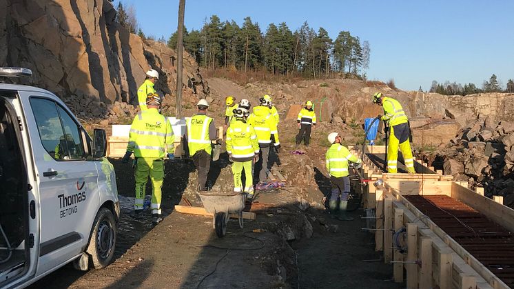 Thomas Betong levererar till Vattenfalls nya dammanläggning