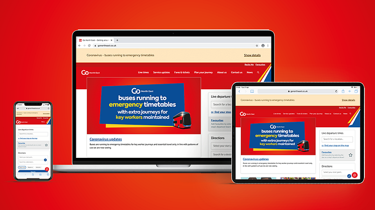 New website helps key workers and those using Go North East for essential journeys