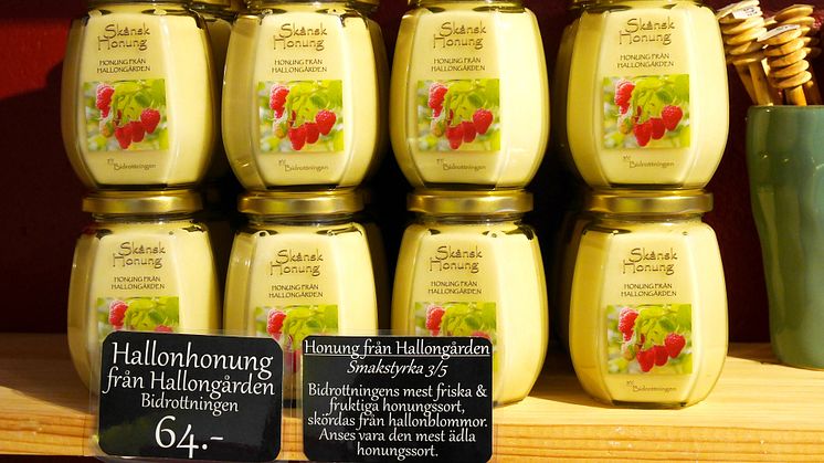 Viktoria Bassanis honung från Hallongårdesn odlingar. Foto: Anna Lind Lewin.