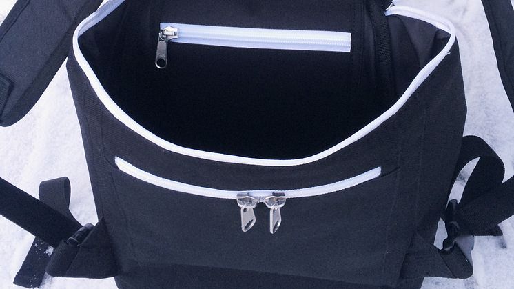 Twinsafe stöldskyddad ryggsäck - öppen