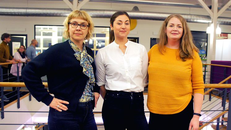 Mona Sundin - BizMaker, Melina Bergström - Ideon Innovation och Cecilia Nordlund - BizMaker