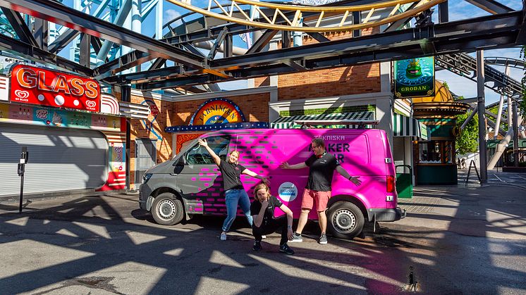 Tekniska museets Maker Tour-buss på Gröna Lund