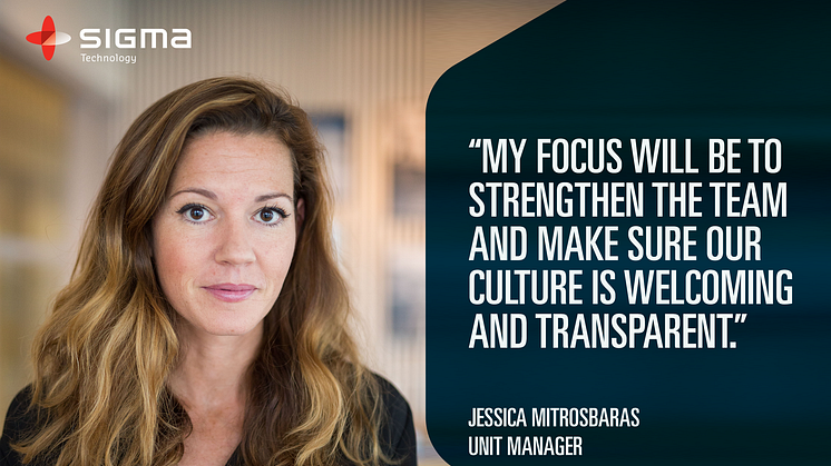 ​Jessica Mitrosbaras joins Sigma Technology Solutions management team in Gothenburg.