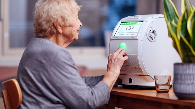 Satsningen på läkemedelsrobotar för att dela medicin ökar individens frihet och sparar arbetstid. Foto: Evondos.com