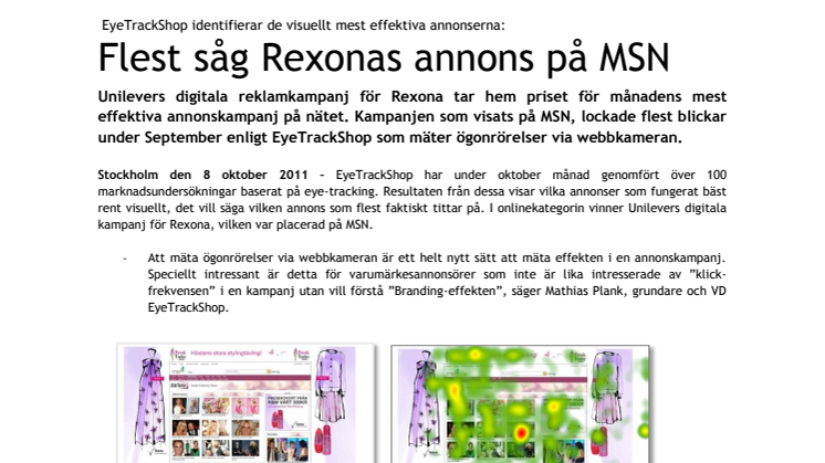 Flest såg Rexonas annons på MSN
