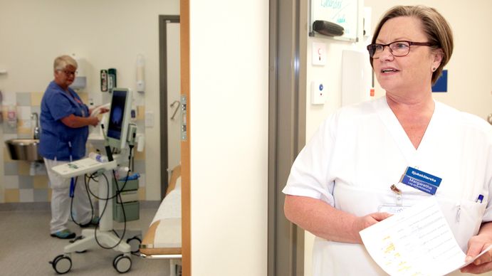 Att kontaktsjuksköterskorna Eva-Britt Walther och Margareta Höög numera ger diagnosbesked och bokar återbesök har påverkat  väntetiderna rejält.