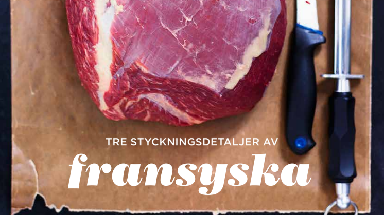 Tre styckningsdetaljer av fransyska