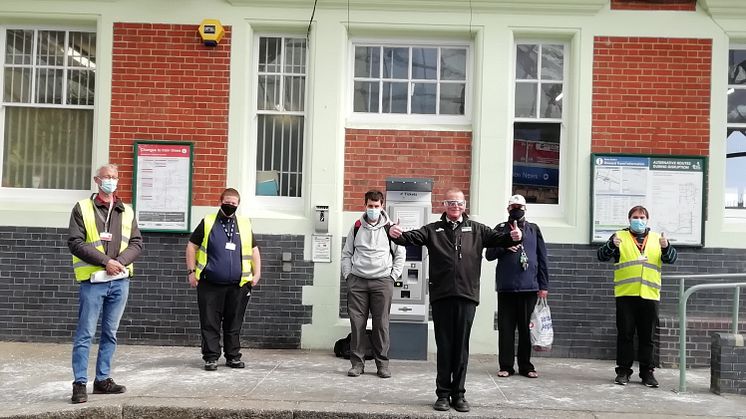 Welcome back activity at Hove station