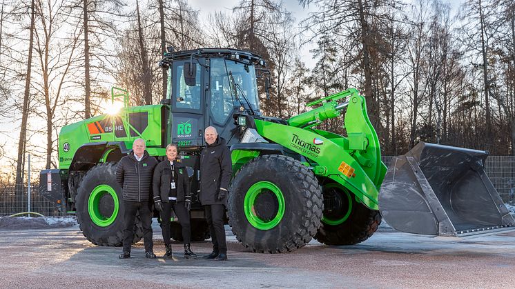 Thomas Concrete Group först i Sverige med 100 % elektriska hjullastare