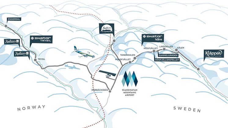 ​Första flyget har landat på Scandinavian Mountains Airport i Dalarna