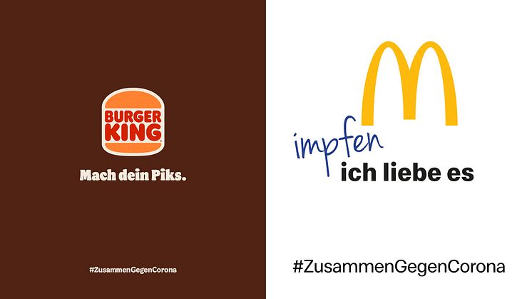 McDonald’s und Burger King unterstützen Impfkampagne: Initiative von 150 Unternehmen für mehr Solidarität