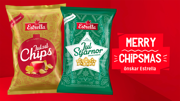 Merry Chipsmas! Här är årets julsnacks från Estrella