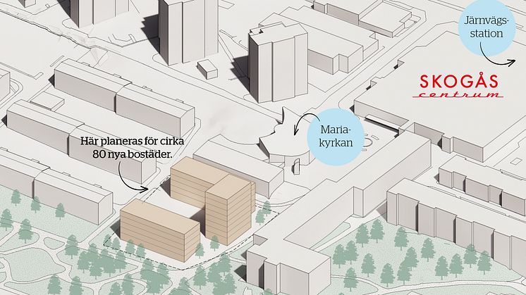 Skogås får 80 nya bostadsrätter