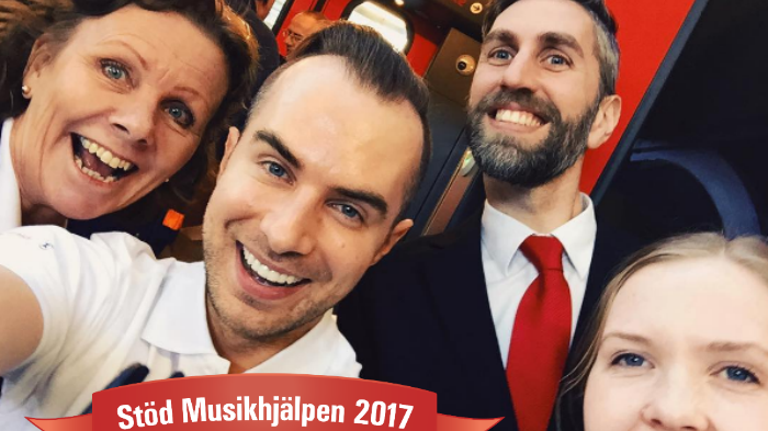 Servicevärdarna på MTR Express ligger bakom idén att starta en insamling till Musikhjälpen.